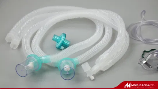 Высококачественные поставки для больниц Популярные одноразовые медицинские анестезиологические вентиляторы Гофрированные дыхательные контуры с водоотделителями Одобрено FDA ISO